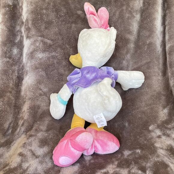 Disney Store Daisy Duck Velour Plush Purple Pink 16" Stuffed Animal READ - Picture 3 of 12